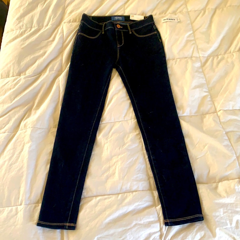 Old Navy dark blue skinny Rockstar jeggings